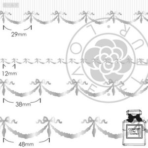 画像: リボンガーランド転写紙　プラチナ